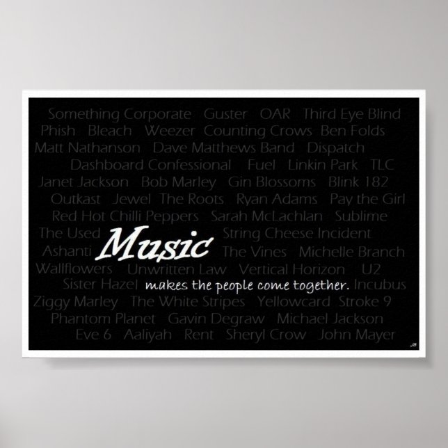 Affiche La musique fait se réunir les gens (Devant)