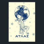 Affiche La mythologie grecque Atlas Grèce antique<br><div class="desc">Aimez-vous la mythologie grecque ? Vous cherchez ce magnifique et unique mur d'art pour décorer votre chambre, votre bureau ou n'importe où vous voulez ajouter un peu plus d'épices à votre personnalité ? Vous avez fait le bon choix avec ce design classique et unique d'Atlas. Atlas, dans la mythologie grecque...</div>
