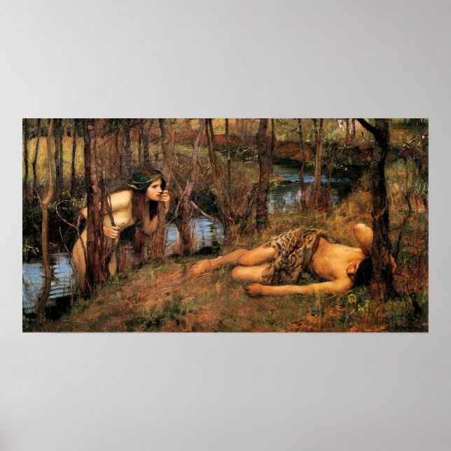 Affiche La Naïade par John William Waterhouse (Devant)