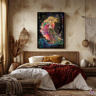 Affiche La Naissance de Vénus Art Nouveau Fantastique