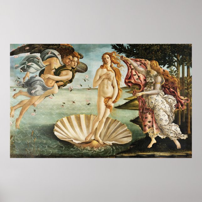 Affiche La naissance de Vénus chez Botticelli (Devant)