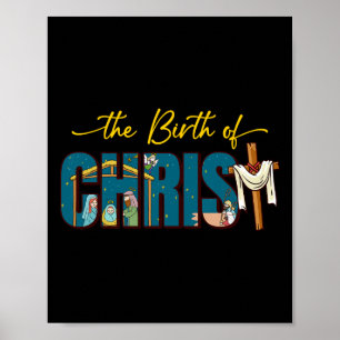 Affiche La Naissance Du Christ Croix Nati De Noël Religieu