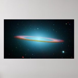 Affiche LA NASA - La galaxie de sombrero dans la lumière