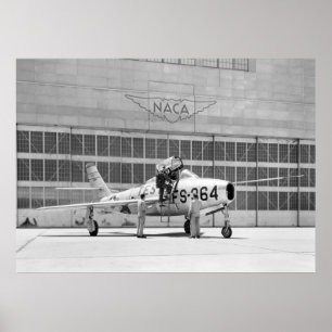 Affiche LA NASA : République F84-F sur l'affiche de champ