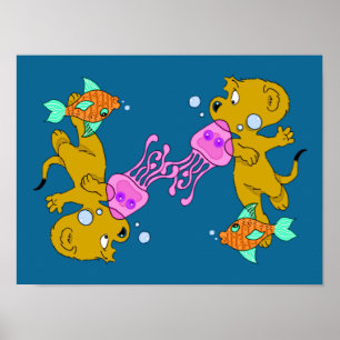 Affiche La natation de Ferald