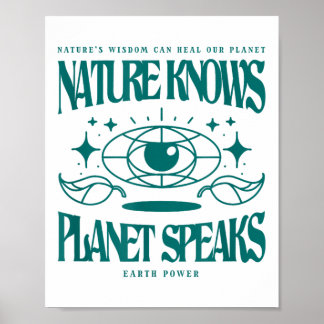 Affiche La nature connaît la planète parle la protection D