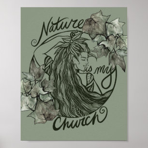 Affiche La nature est ma déesse druide de l'Église