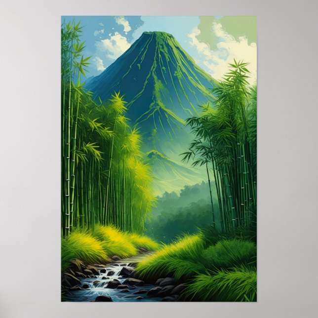 Affiche La nature, le volcan endormi (Devant)