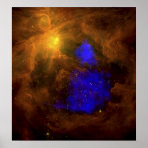 Affiche La nébuleuse d'Orion dans l'infrarouge