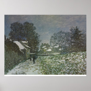 Affiche La neige à Argenteuil par Claude Monet