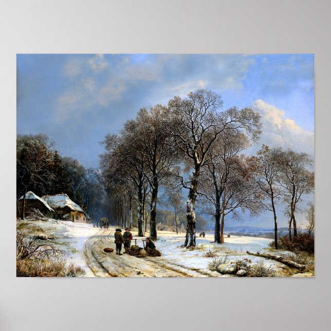 Affiche La neige hivernale (Devant)