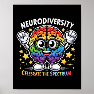 Affiche La Neurodiversité Célèbre Le Spectre De L'Autisme