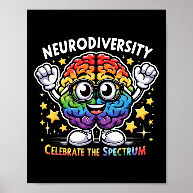 Affiche La Neurodiversité Célèbre Le Spectre De L'Autisme  (Devant)