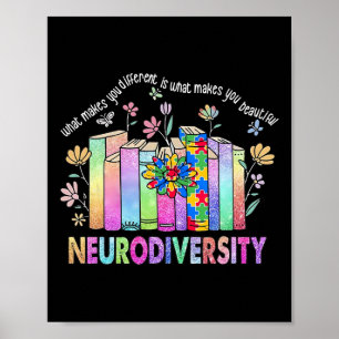 Affiche La Neurodiversité Différente Est Belle Autisme Con