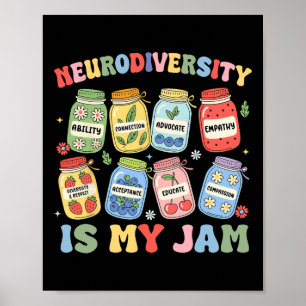 Affiche La neurodiversité est ma tasse Autism Inclusion Sp