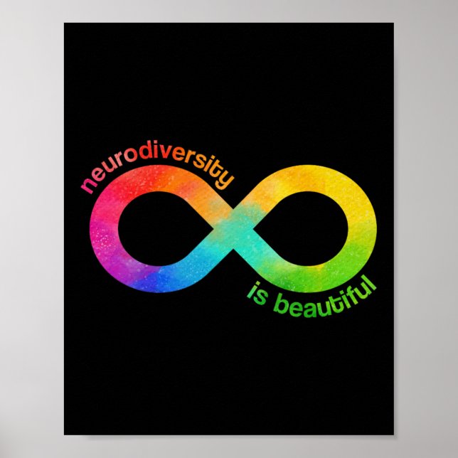Affiche La Neurodiversité est un bel autisme Neurodivergen (Devant)