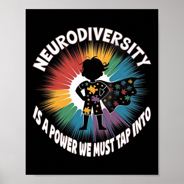 Affiche La Neurodiversité Est Une Puissance Que Nous Devon (Devant)