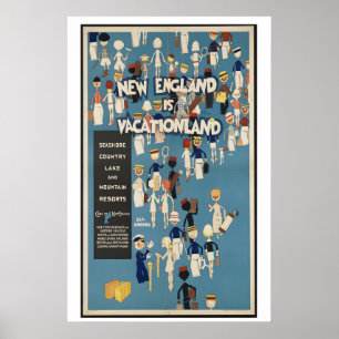 Affiche La Nouvelle-Angleterre est un pays de vacances Aff