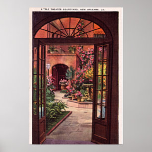 Affiche La Nouvelle-Orléans Louisiane peu de cour de