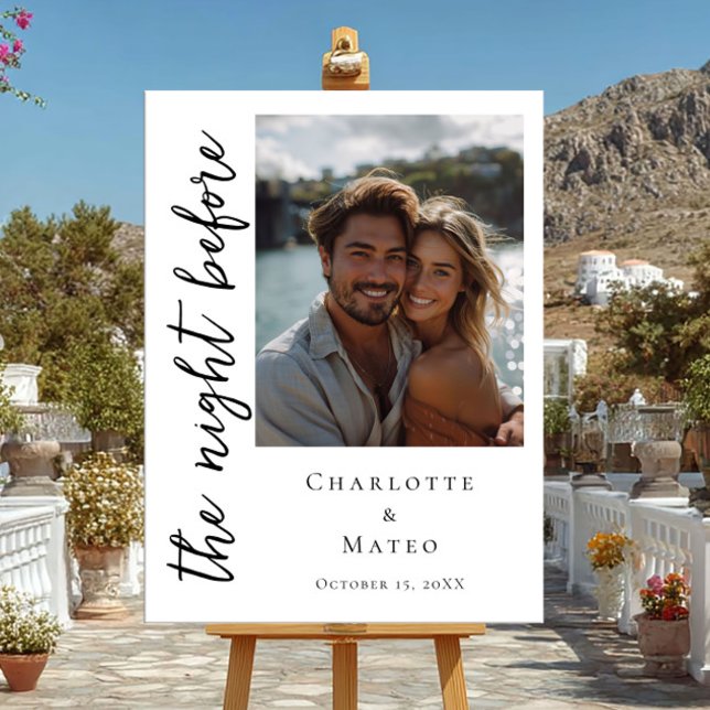 Affiche La nuit avant l'accueil photo moderne (Créateur téléchargé)