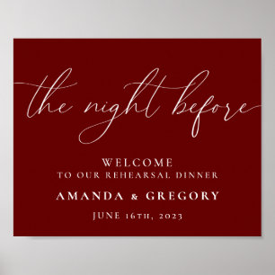 Affiche La Nuit Avant le Dîner de Répétition de Mariage Bi