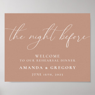 Affiche La Nuit Avant le Dîner de Répétition de Mariage Bi