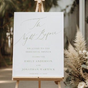 Affiche LA NUIT AVANT Le Dîner De Répétition Verte Sage