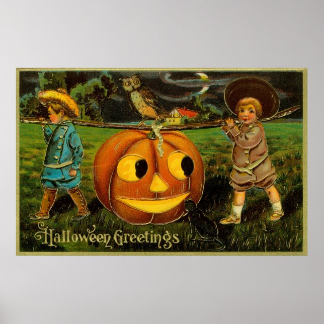 Affiche La Nuit de la récolte de citrouilles de Halloween  (Devant)