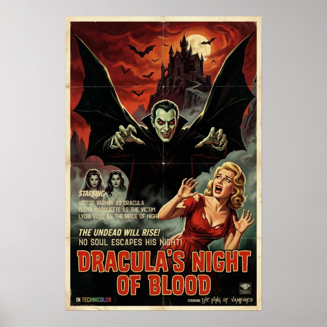 Affiche La Nuit d'Horreur de Dracula (Devant)