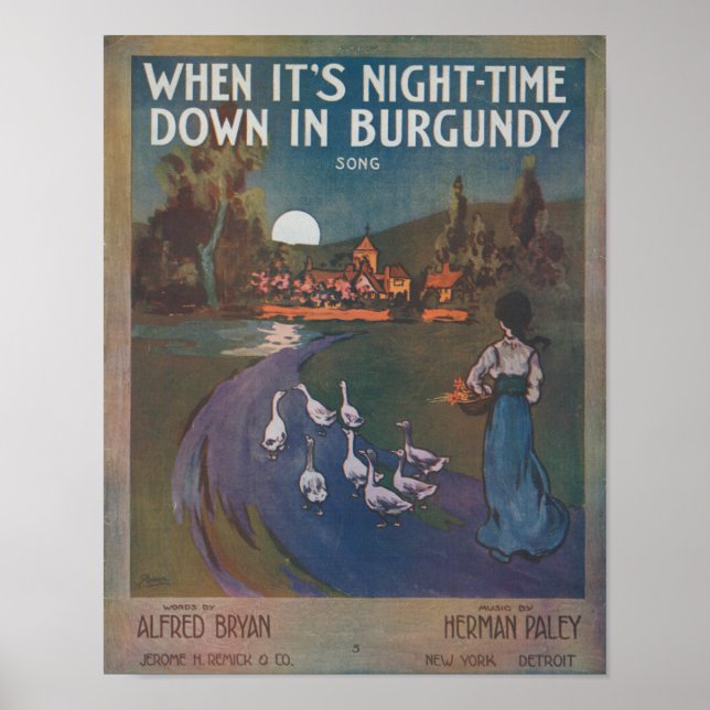 Affiche La nuit en Bourgogne (Devant)