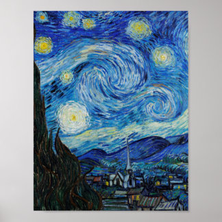 Affiche La nuit étoilée (1889) par Vincent Van Gogh