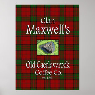 Affiche La Old Caerlaverock Coffee Co. de Clan Maxwell.