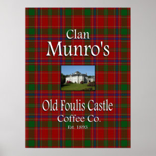 Affiche La Old Foulis Castle Coffee Co de Clan Munro.