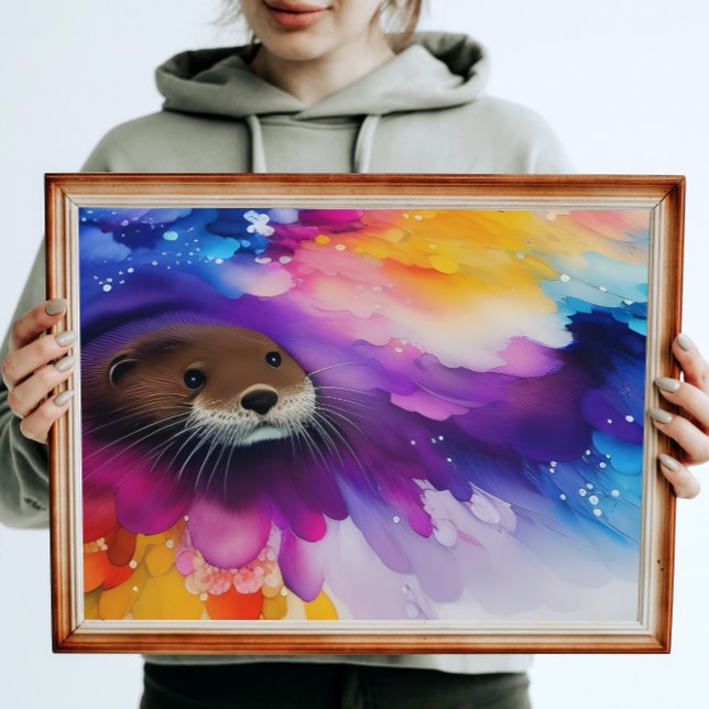 Affiche La Otter | Peinture numérique colorée (Créateur téléchargé)