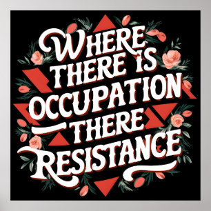 Affiche Là où il y a occupation il y a résistance