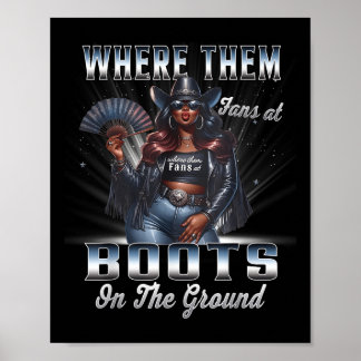 Affiche Là Où Ils Fans À Cowgirl Linedance Bottes Sur