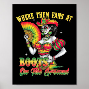 Affiche Là Où Ils Fans À La Junetten Cowgirl Bottent Sur