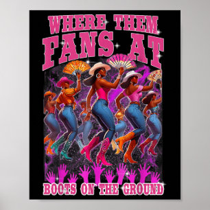 Affiche Là Où Ils Vont À Des Bottes Sur Le Terrain Des Fil