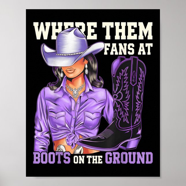 Affiche Là Où Ils Vont À Des Bottes Sur Le Terrain Drôle W (Devant)