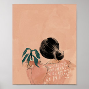 Affiche "Là où vous êtes censés être, vous serez à l'heure