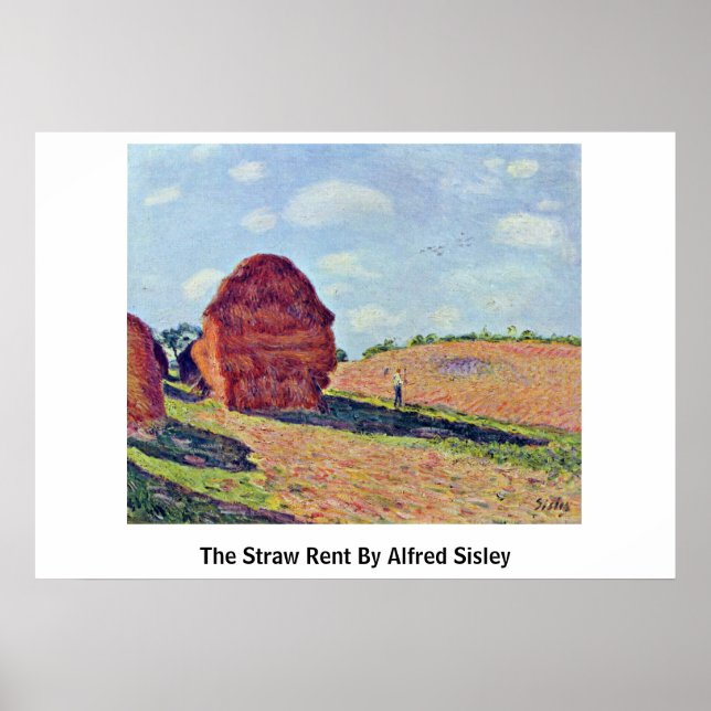 Affiche La Paille Louée Par Alfred Sisley (Devant)