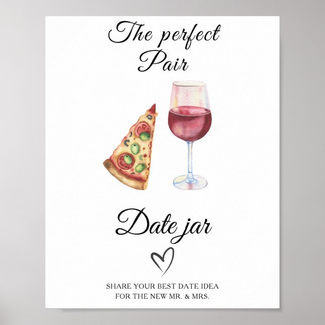 Affiche La paire parfaite Douche nuptiale Date idées nuit (Devant)