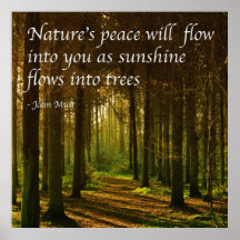 'La paix de la nature coulera en vous' citation J
