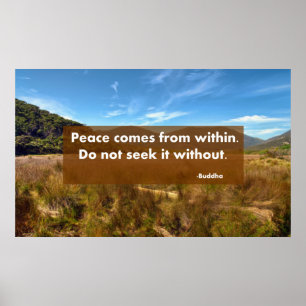 Affiche La paix vient de l'intérieur