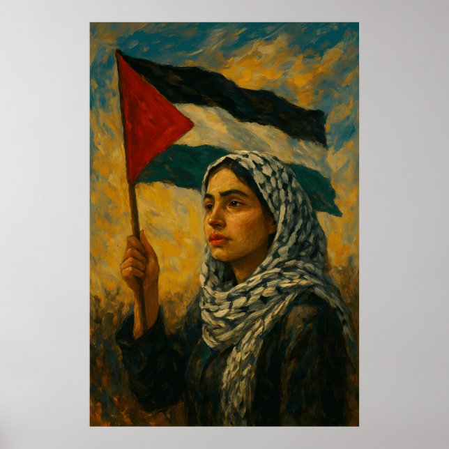 Affiche La Palestine se tient debout | Elle sera libre  (Devant)