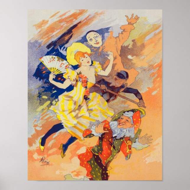 Affiche La Pantomime par Jules Cheret (Devant)