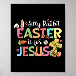 Affiche La Pâque Du Lapin Silencieux Est Pour Jésus Mignon