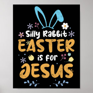 Affiche La Pâque Du Lapin Silencieux Est Pour Jésus Pâques