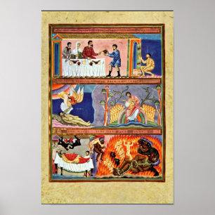 Affiche La Parabole De L'Homme Riche Et Lazare Folio 78 R