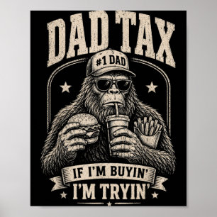 Affiche La part de papa si j'achète en essayant drôle fête